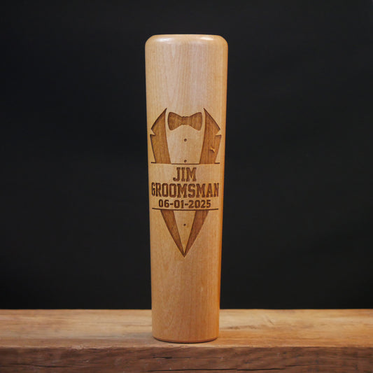 Groomsman Gift - Custom Tuxedo Lapel | Baseball Bat Dugout Mug®
