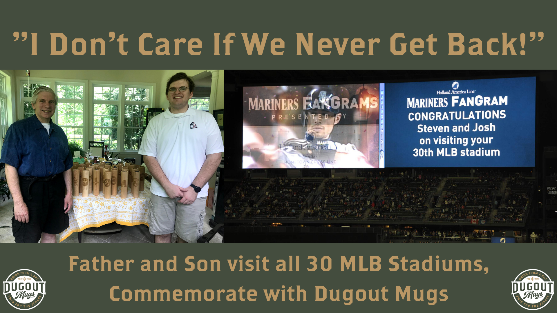 Father Son Visit All 30 MLB Stadiums, Commemorate with Dugout Mugs