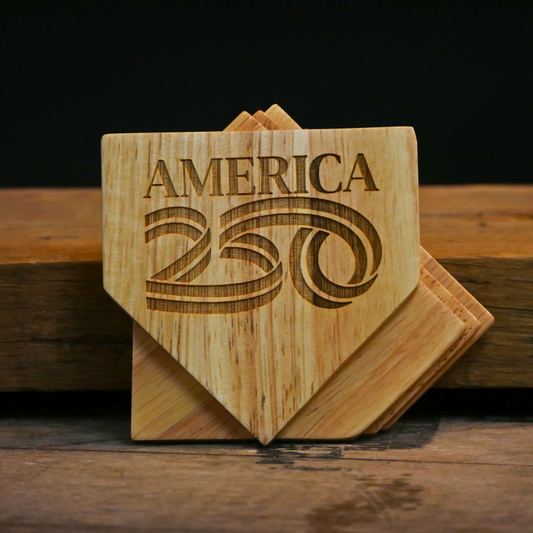 The America250™ Wooden Coasters | 4 Pack Wooden Coaster Set