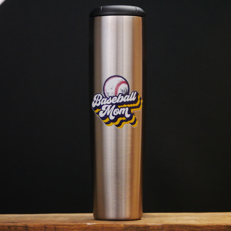 "Baseball Mom" Metal Baseball Bat Mug | Dugout Mugs®