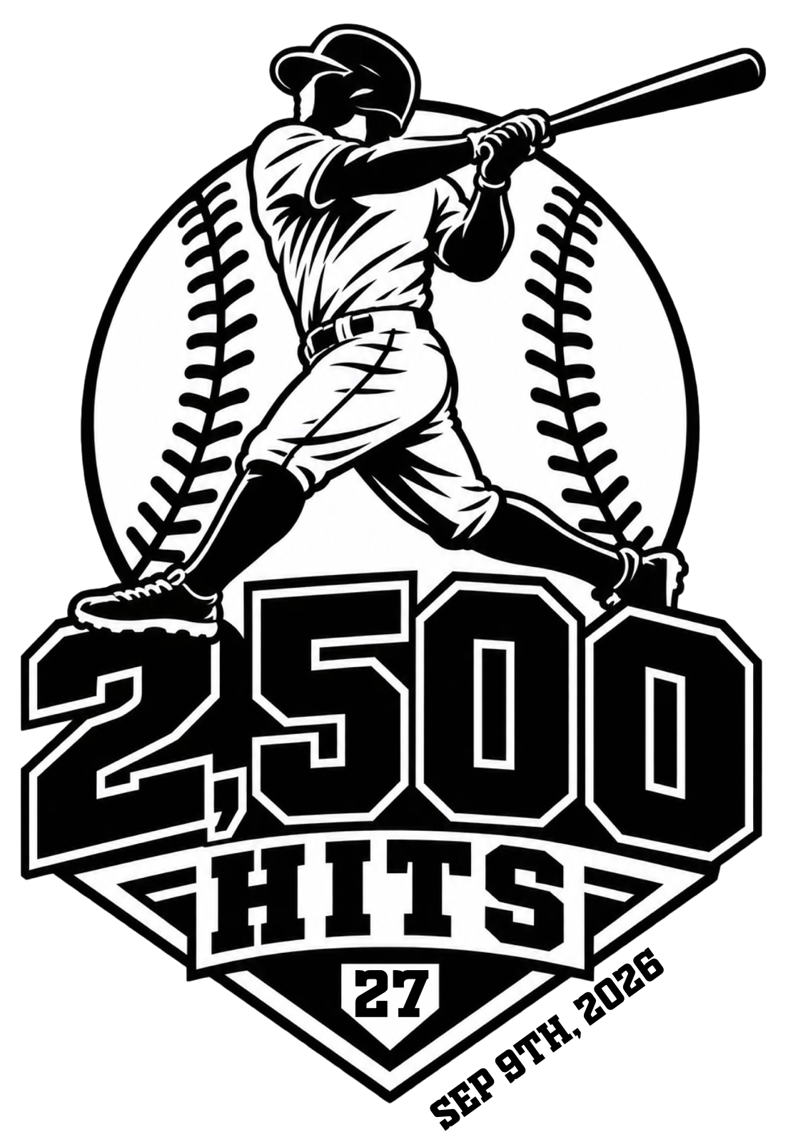 *LIMITED EDITION* 2500 Hits Commemorative Dugout Mug® - Baseball Bat Mug