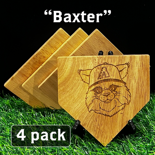NEW ITEM - Wooden MLB Home Plate Coasters - MASCOT EDITION