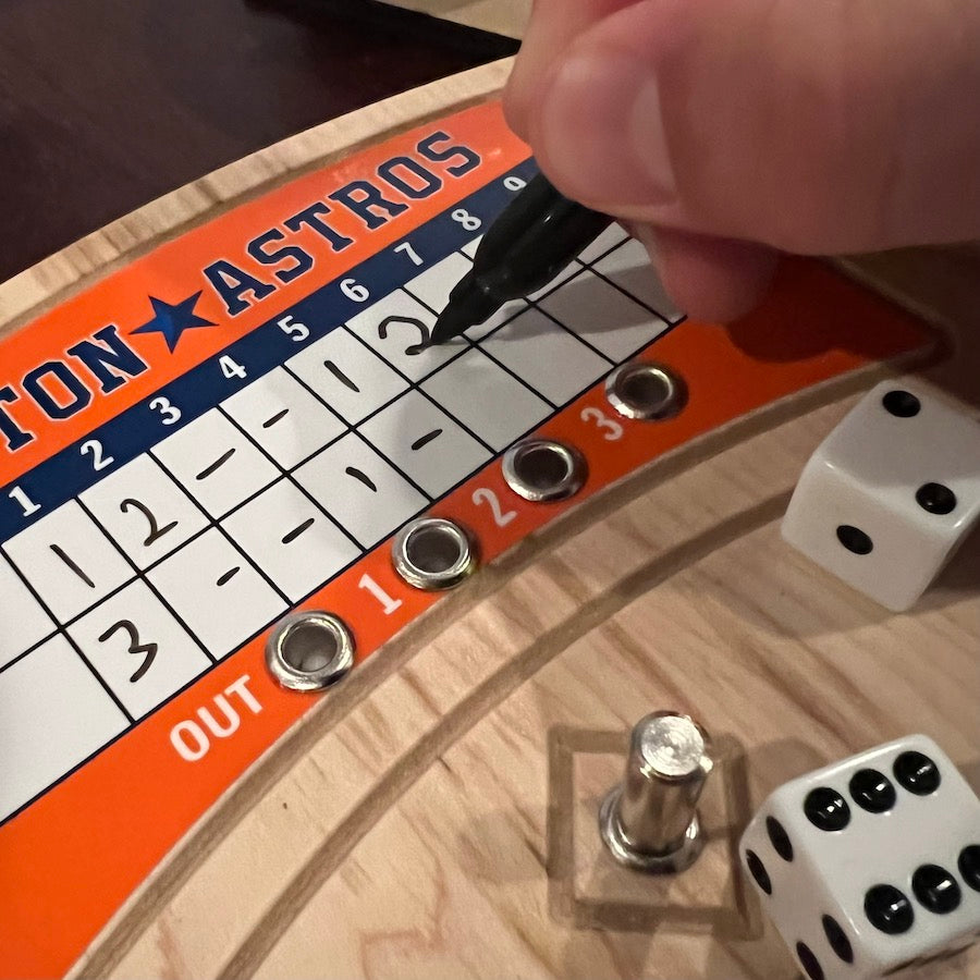 Houston Astros Baseball Board Game with Dice