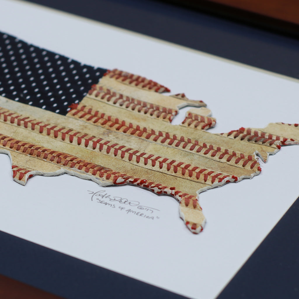 "Seams of America" Original Baseball Artwork