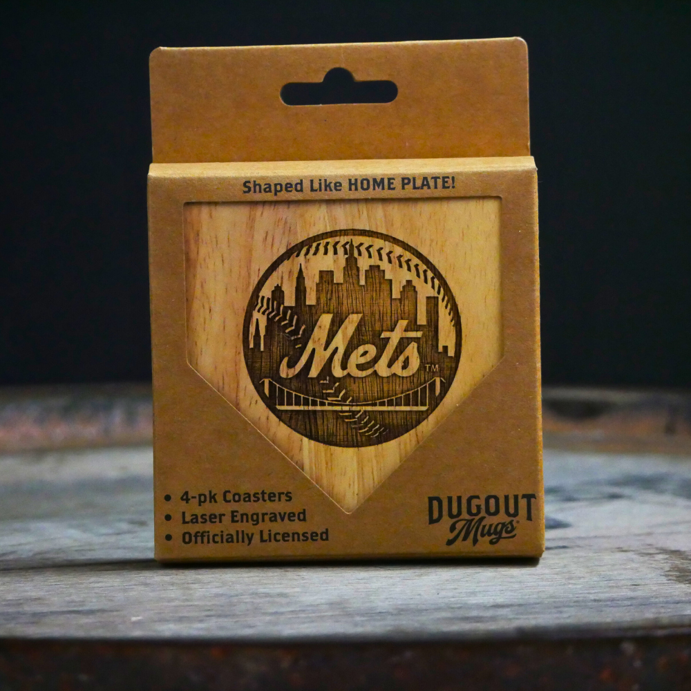 New York Mets Dugout Mug® Wood Coaster