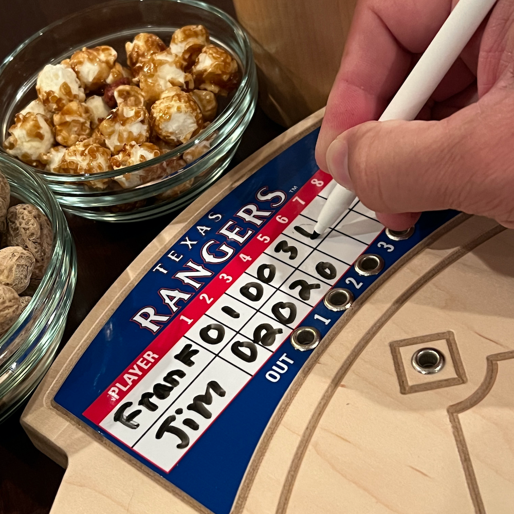 Texas Rangers Baseball Board Game with Dice