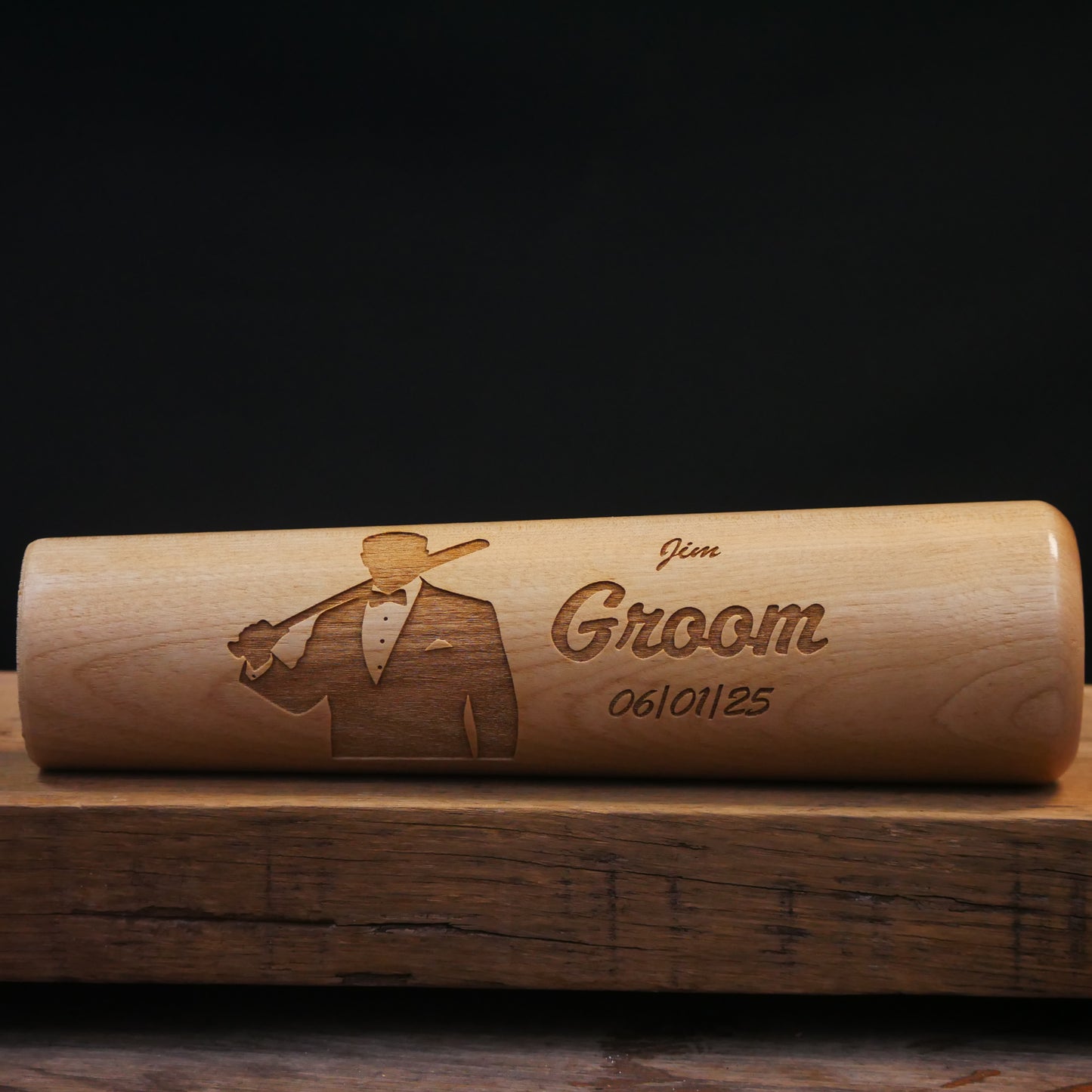 Groomsman Gift - Custom Tuxedo With Bat - Dugout Mug Landscape