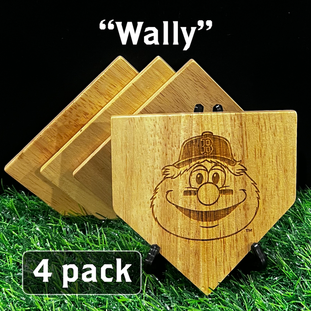 NEW ITEM - Wooden MLB Home Plate Coasters - MASCOT EDITION