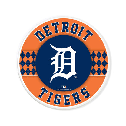 MLB - Detroit Tigers 4 inch Ceramic Argyle Coaster