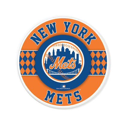MLB - New York Mets 4 inch Ceramic Argyle Coaster