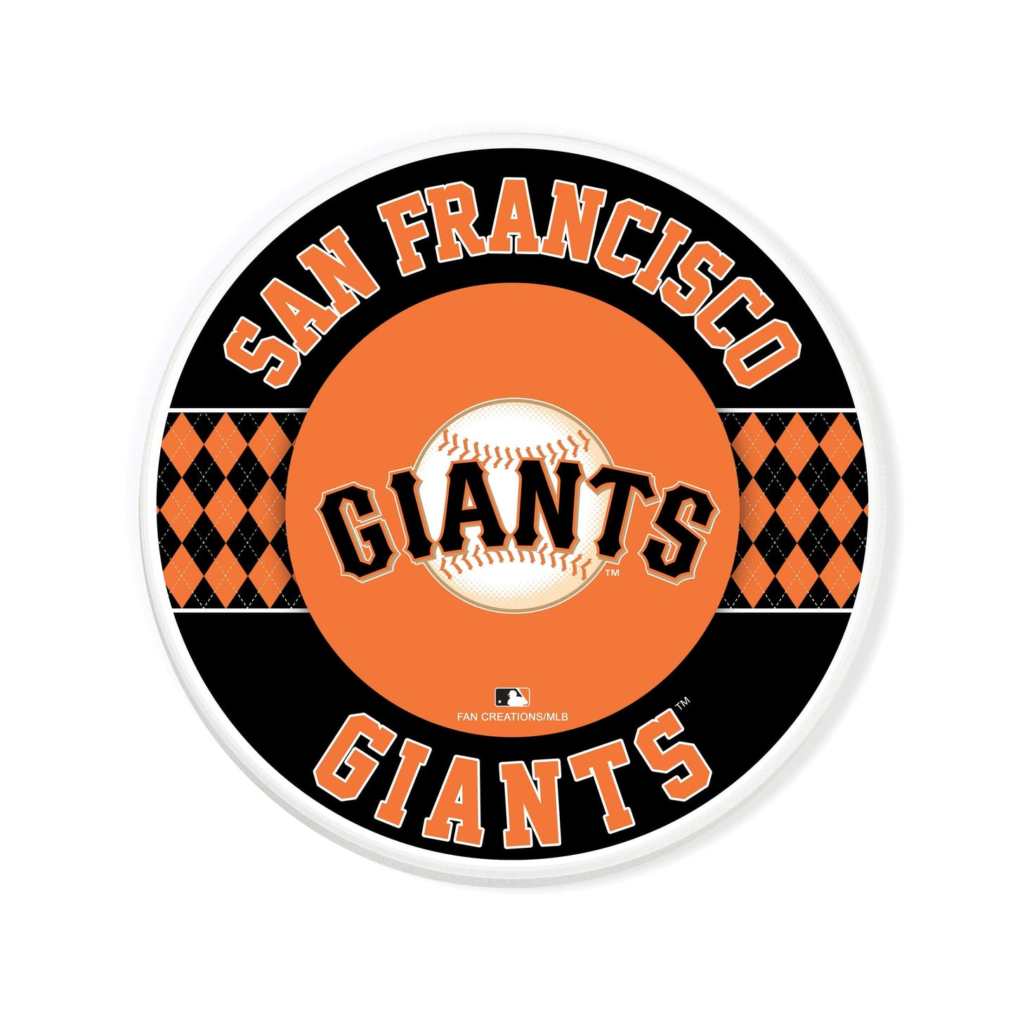 MLB - San Francisco Giants 4 inch Ceramic Argyle Coaster