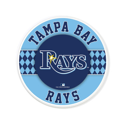 MLB - Tampa Bay Rays 4 inch Ceramic Argyle Coaster