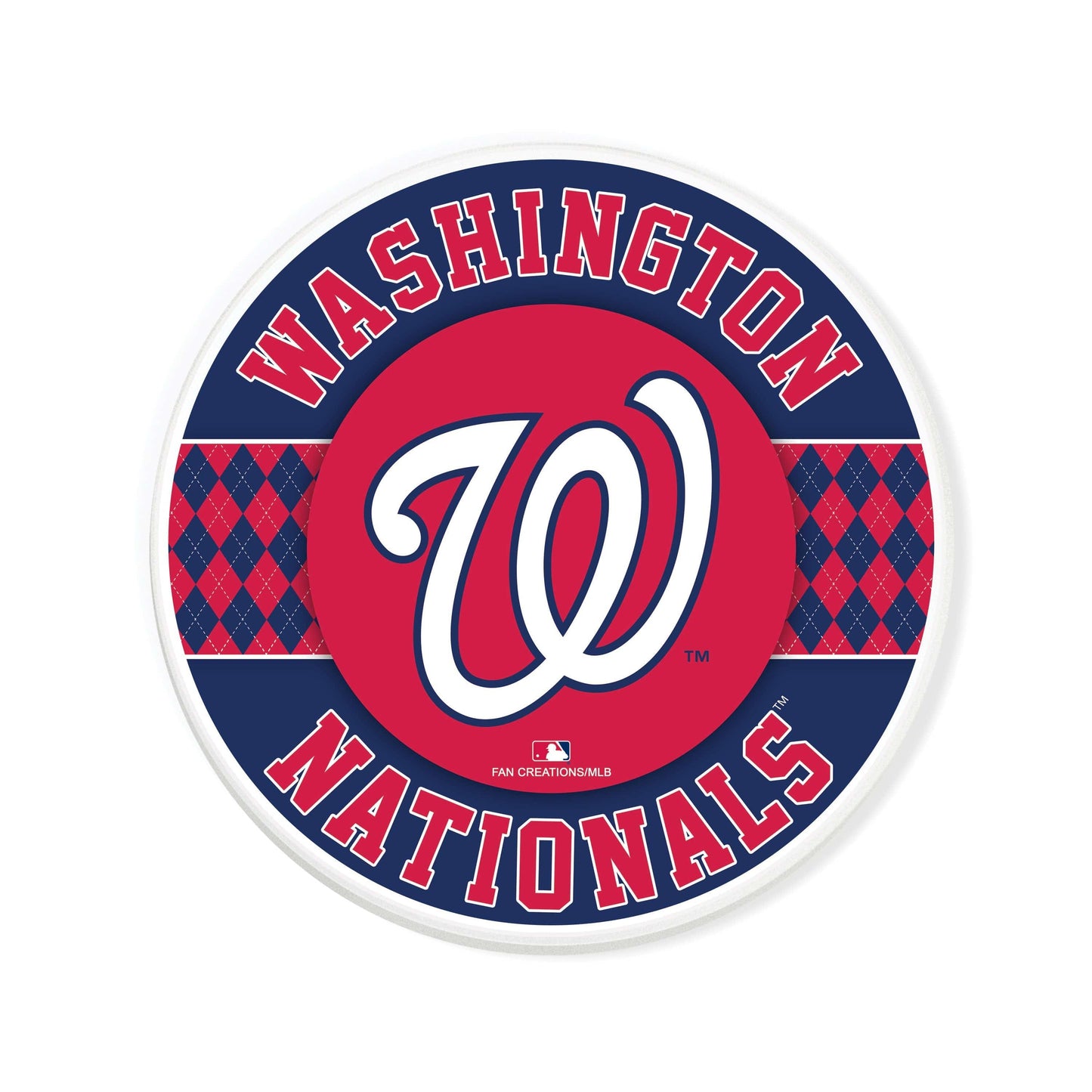 MLB - Washington Nationals 4 inch Ceramic Argyle Coaster