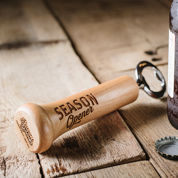 Season Opener™ Logo - Baseball Bat Handle Bottle Opener