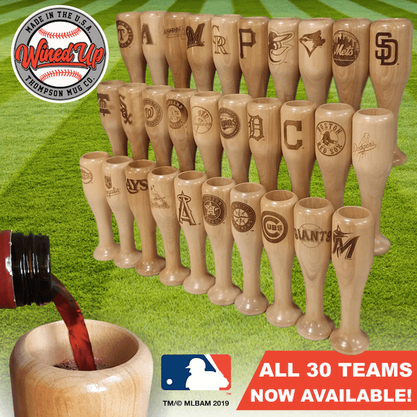MLB Baseball Bat Wined-Up Bat Mugs - 