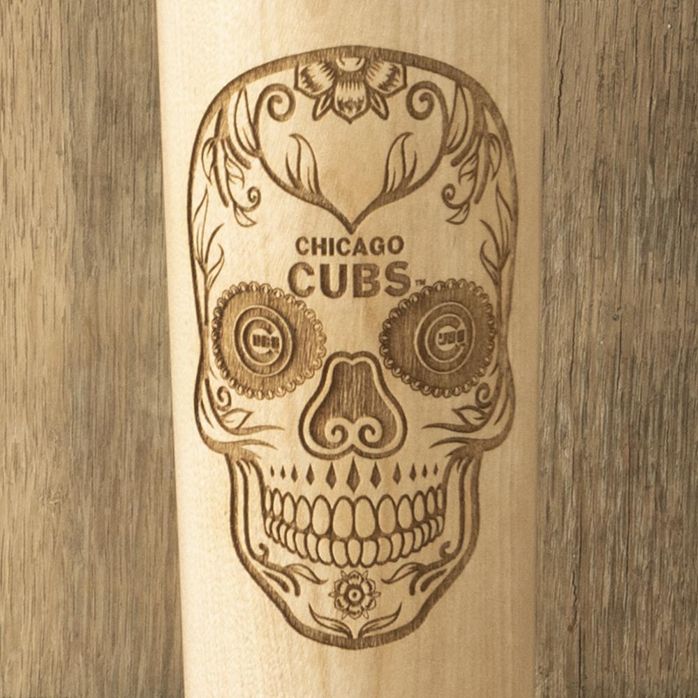 Chicago Cubs Sugar Skull Baseball Bat Mug Details