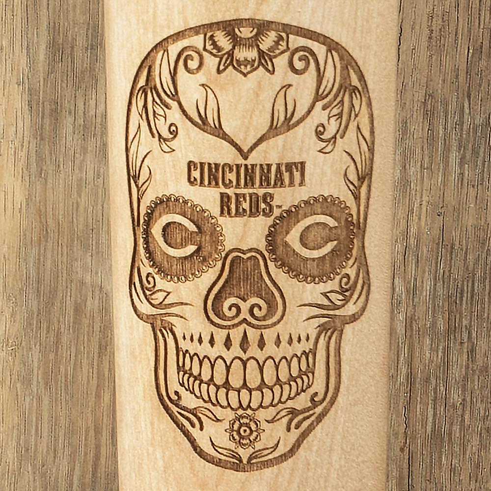 Cincinnati reds sugar skull Baseball Bat Mug Details