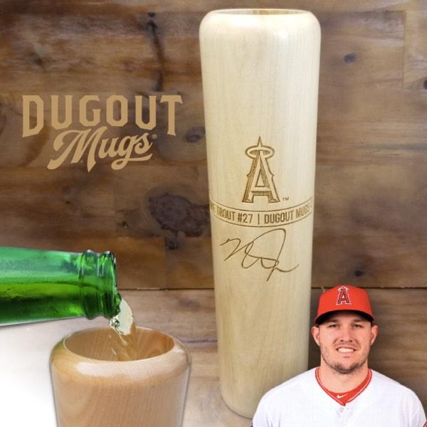 Mike Trout Baseball Bat Mug | Los Angeles Angels | Signature Series Dugout Mug® - 