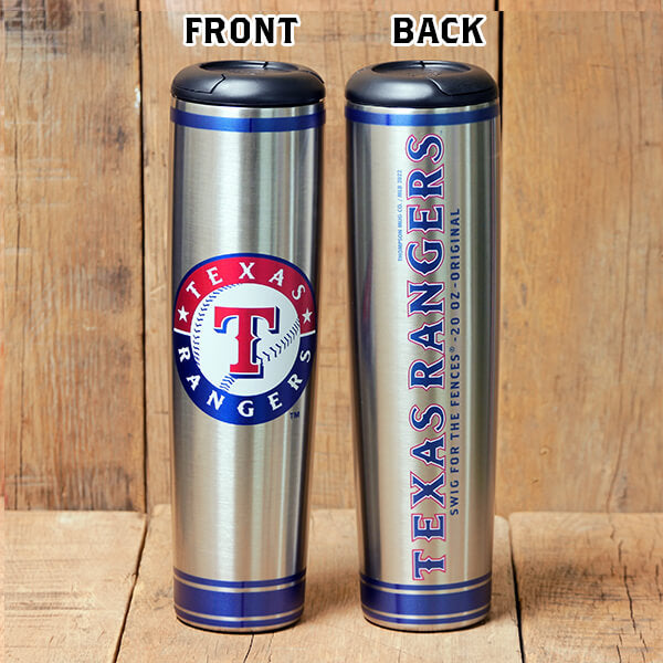 Texas Rangers Metal Dugout Mug | Stainless Steel Baseball Bat Mug