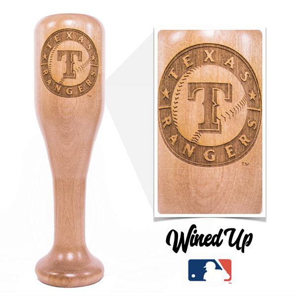 baseball bat wine glass Texas Rangers