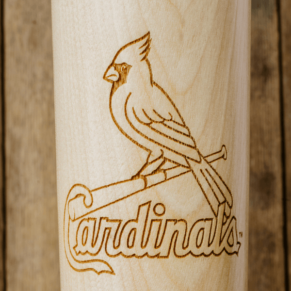 baseball bat mug St. Louis Cardinals close up