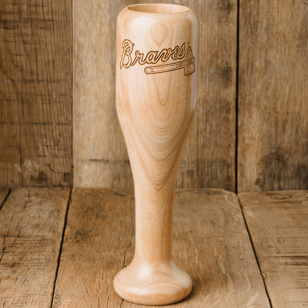 baseball bat wine glass Atlanta Braves