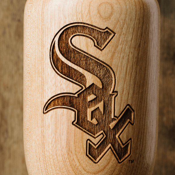 baseball bat wine glass Chicago White Sox close up