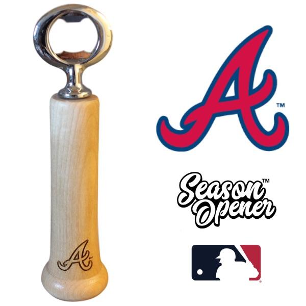 Atlanta Braves Bat Handle Bottle Opener Baseball Gift