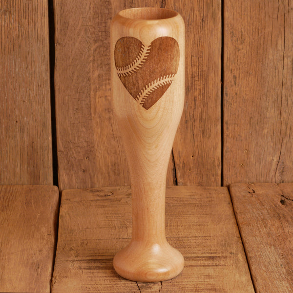 Baseball Bat Wined Up Heart with Laces | Dugout Mugs®