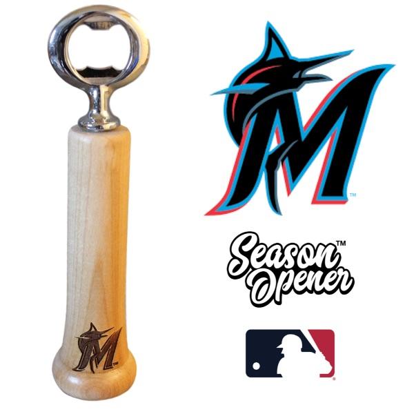 Miami Marlins Bat Handle Bottle Opener Baseball Gift
