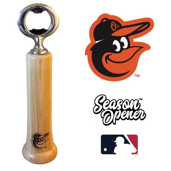 Baltimore Orioles Bat Handle Bottle Opener Baseball Gift